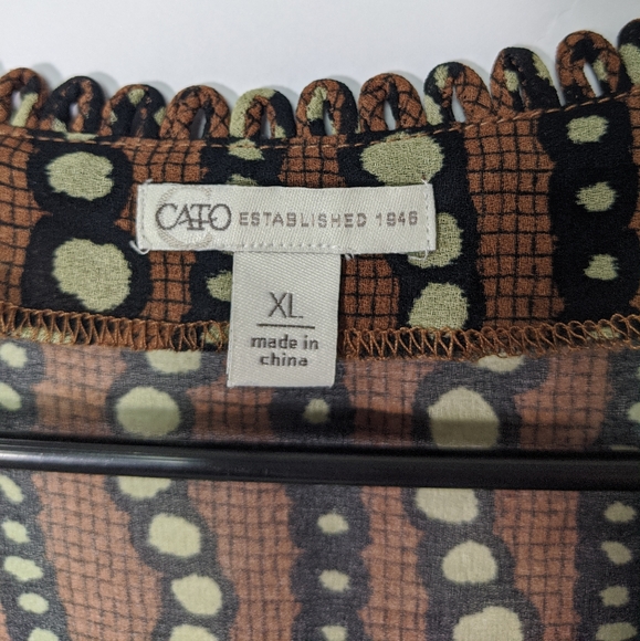 💋 Cato sheer patterned blouse - Picture 3 of 6